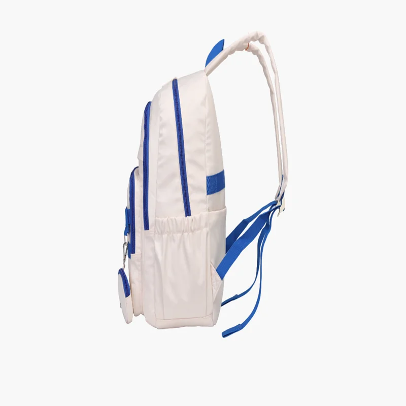 أطلس Logo Detail Backpack in White and Blue for Kids